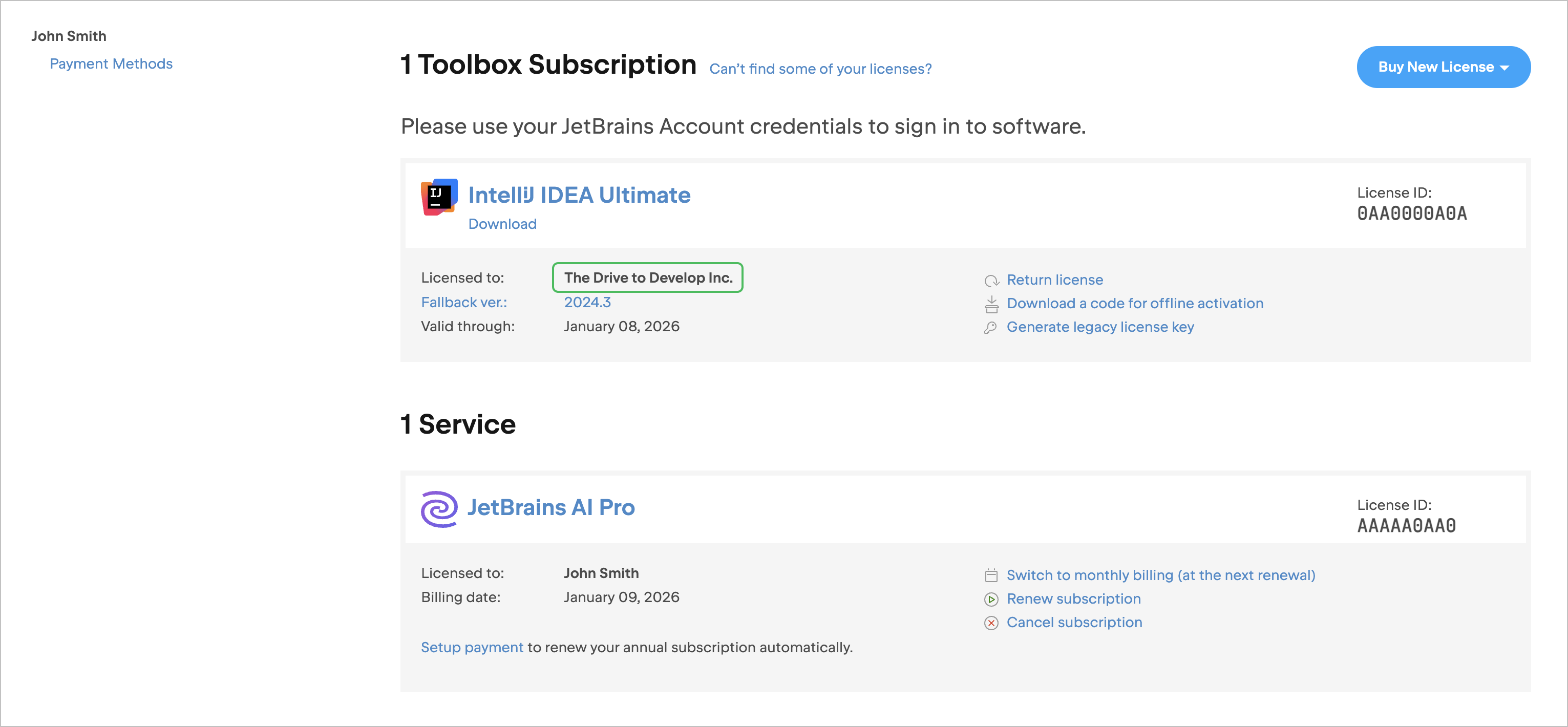 Organization's name in the Licensed to field